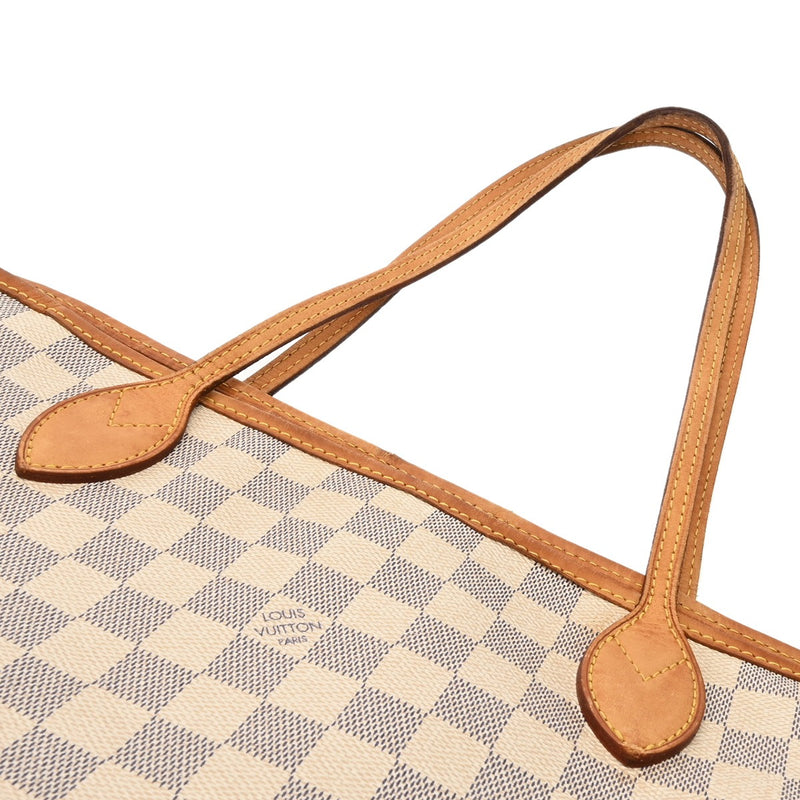 LOUIS VUITTON ルイヴィトン ダミエアズール ネヴァーフル MM ホワイト N41361 レディース ダミエキャンバス トートバッグ Bランク 中古 銀蔵
