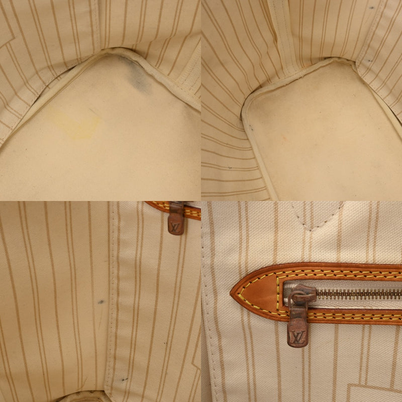 LOUIS VUITTON ルイヴィトン ダミエアズール ネヴァーフル MM ホワイト N41361 レディース ダミエキャンバス トートバッグ Bランク 中古 銀蔵