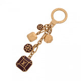 LOUIS VUITTON ルイヴィトン ポルトクレカボション バッグチャーム ゴールド/ボルドー レディース キーホルダー ABランク 中古 銀蔵