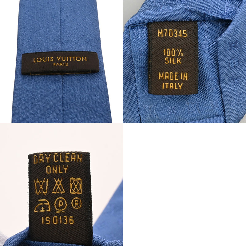 LOUIS VUITTON ルイヴィトン クラヴァット モノグラムミッシム ブルー M70345 メンズ シルク100％ ネクタイ Bランク 中古 銀蔵