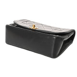 CHANEL シャネル ダイアナ チェーンショルダー 22cm ブラック A01164 レディース ラムスキン ショルダーバッグ Bランク 中古 銀蔵