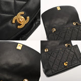 CHANEL シャネル ダイアナ チェーンショルダー 22cm ブラック A01164 レディース ラムスキン ショルダーバッグ Bランク 中古 銀蔵