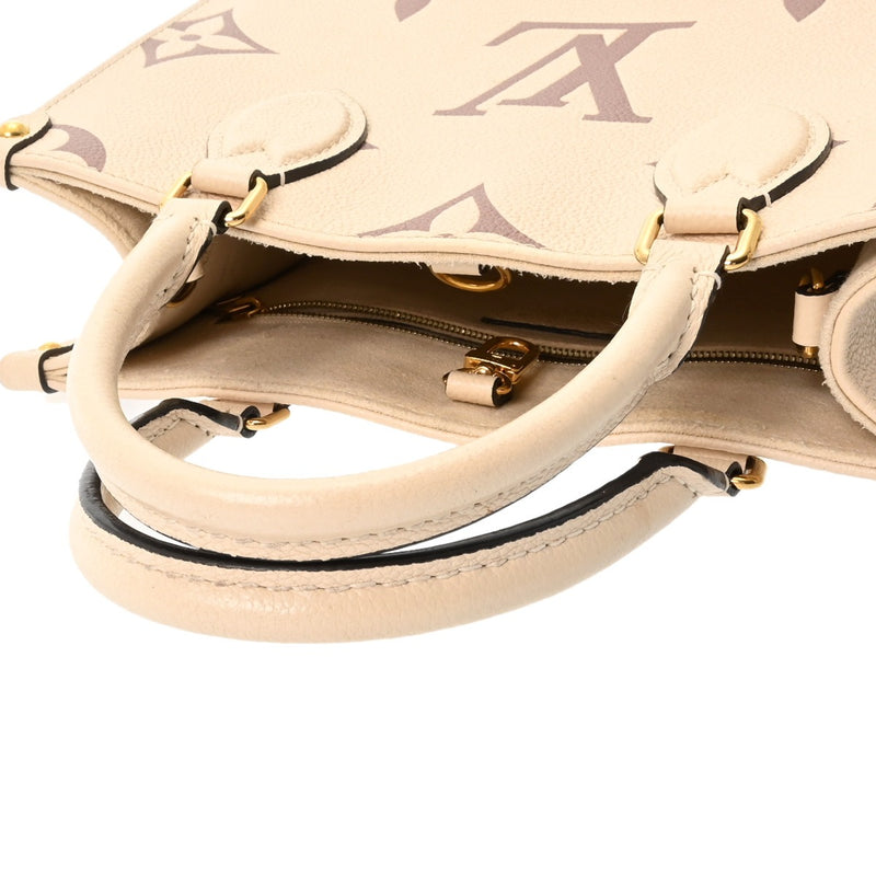 LOUIS VUITTON ルイヴィトン モノグラムアンプラント オンザゴー PM 2WAY クレーム/ポワドローズ M45653 レディース レザー ハンドバッグ ABランク 中古 銀蔵