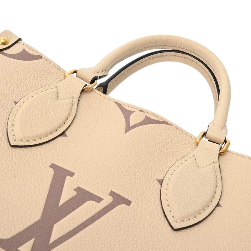LOUIS VUITTON ルイヴィトン モノグラムアンプラント オンザゴー PM 2WAY クレーム/ポワドローズ M45653 レディース レザー ハンドバッグ ABランク 中古 銀蔵