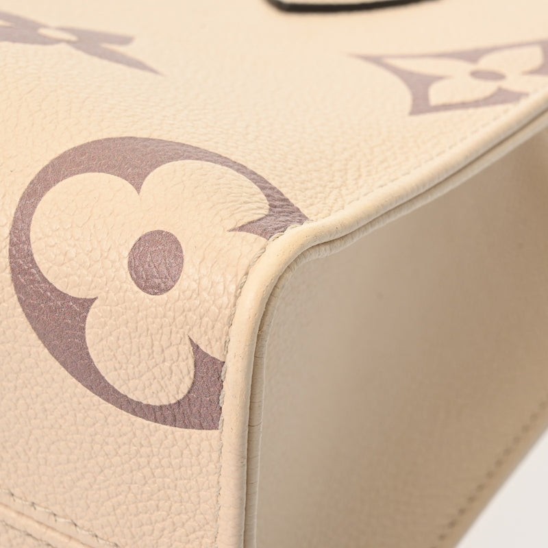 LOUIS VUITTON ルイヴィトン モノグラムアンプラント オンザゴー PM 2WAY クレーム/ポワドローズ M45653 レディース レザー ハンドバッグ ABランク 中古 銀蔵