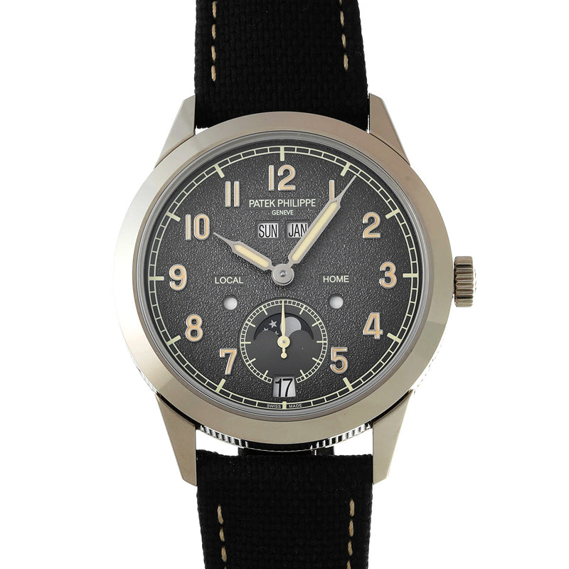 パテックフィリップ コンプリケーション アニュアルカレンダー トラベルタイム 5326G-001 ブラック メンズ 腕時計 自動巻き 中古 銀蔵