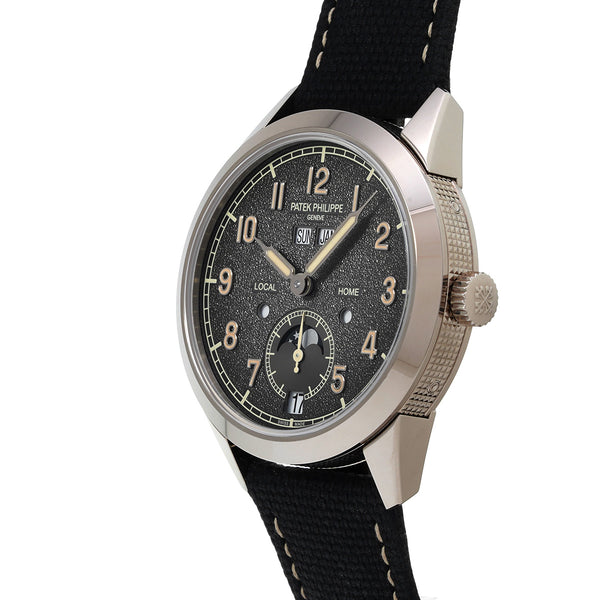 パテックフィリップ コンプリケーション アニュアルカレンダー トラベルタイム 5326G-001 ブラック メンズ 腕時計 自動巻き 中古 銀蔵