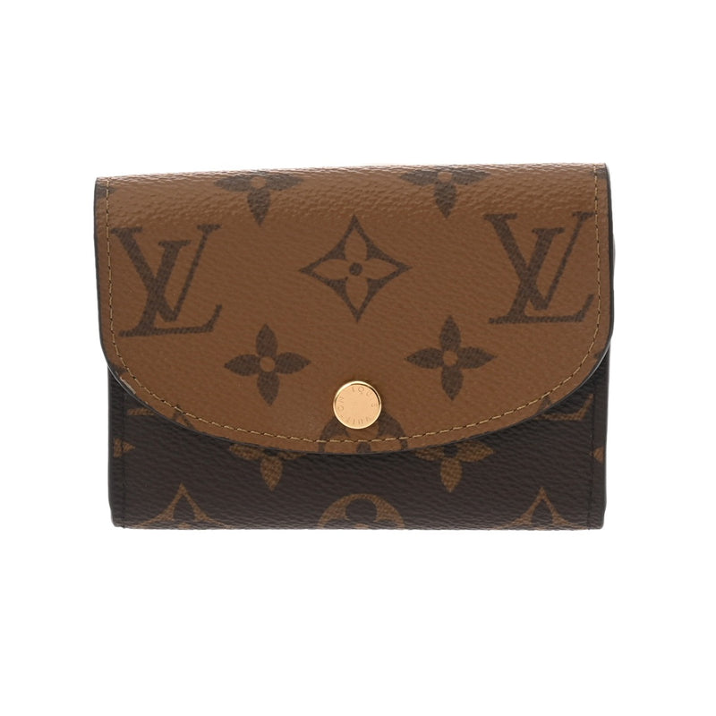 LOUIS VUITTON ルイヴィトン モノグラム リバース ポルトモネロザリ ブラウン M82333 レディース モノグラムキャンバス コインケース Aランク 中古 銀蔵