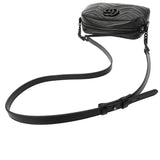 GUCCI グッチ GGマーモント スモールカメラバッグ ブラック 447632 レディース レザー ショルダーバッグ Aランク 中古 銀蔵