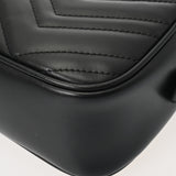 GUCCI グッチ GGマーモント スモールカメラバッグ ブラック 447632 レディース レザー ショルダーバッグ Aランク 中古 銀蔵