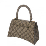 GUCCI グッチ アワーグラス スモール ザ ハッカープロジェクト バレンシアガコラボ グレージュ 681697 レディース PVC ハンドバッグ ABランク 中古 銀蔵