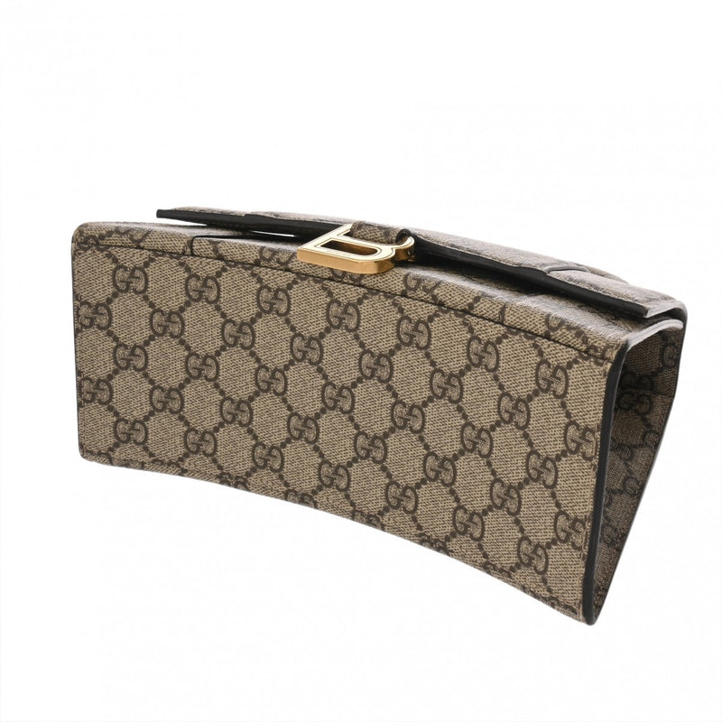 GUCCI グッチ アワーグラス スモール ザ ハッカープロジェクト バレンシアガコラボ グレージュ 681697 レディース PVC ハンドバッグ ABランク 中古 銀蔵