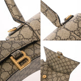 GUCCI グッチ アワーグラス スモール ザ ハッカープロジェクト バレンシアガコラボ グレージュ 681697 レディース PVC ハンドバッグ ABランク 中古 銀蔵