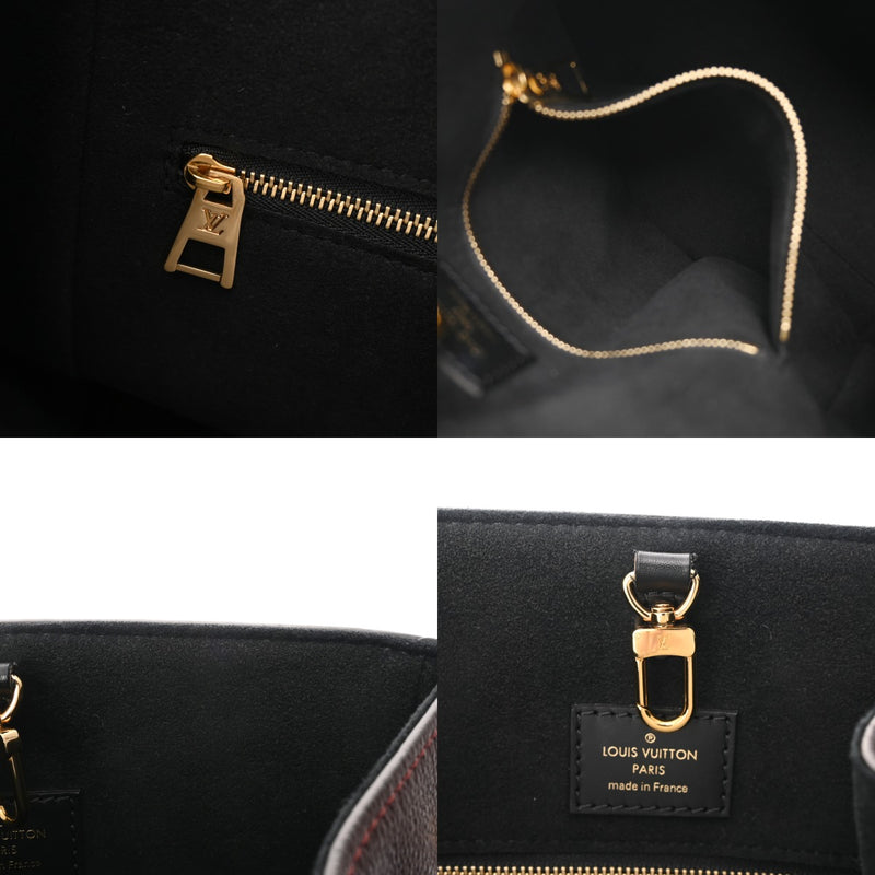 LOUIS VUITTON ルイヴィトン モノグラム フォールドトート ノワール/ワインレッド M45409 レディース モノグラムキャンバス トートバッグ ABランク 中古 銀蔵