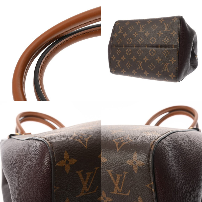 LOUIS VUITTON ルイヴィトン モノグラム フォールドトート ノワール/ワインレッド M45409 レディース モノグラムキャンバス トートバッグ ABランク 中古 銀蔵