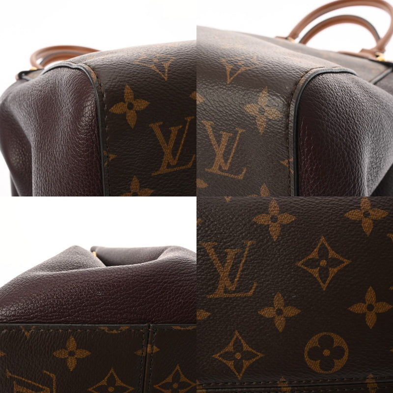 LOUIS VUITTON ルイヴィトン モノグラム フォールドトート ノワール/ワインレッド M45409 レディース モノグラムキャンバス トートバッグ ABランク 中古 銀蔵