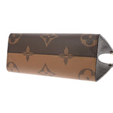 LOUIS VUITTON ルイヴィトン モノグラムリバース オンザゴー PM ブラウン M46373 レディース モノグラムキャンバス ハンドバッグ Aランク 中古 銀蔵