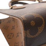 LOUIS VUITTON ルイヴィトン モノグラムリバース オンザゴー PM ブラウン M46373 レディース モノグラムキャンバス ハンドバッグ Aランク 中古 銀蔵