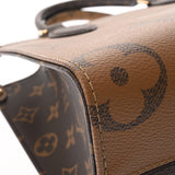 LOUIS VUITTON ルイヴィトン モノグラムリバース オンザゴー PM ブラウン M46373 レディース モノグラムキャンバス ハンドバッグ Aランク 中古 銀蔵