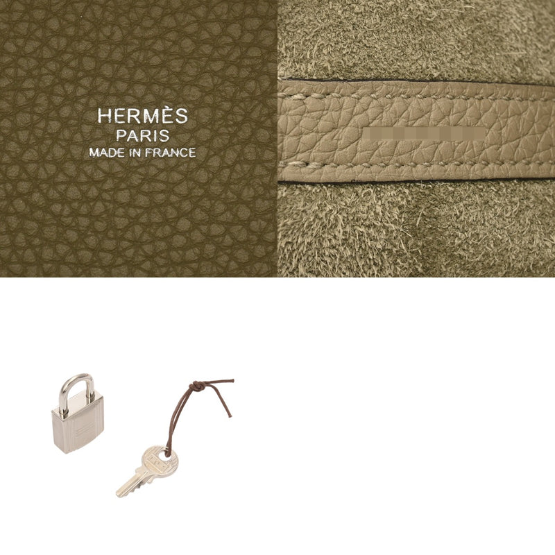HERMES エルメス ピコタンロック MM セージ Z刻印(2021年頃) レディース トリヨンクレマンス ハンドバッグ Aランク 中古 銀蔵