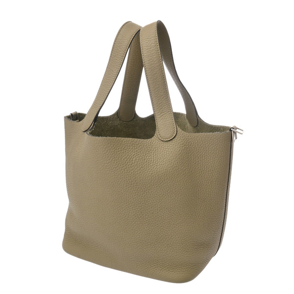 HERMES エルメス ピコタンロック MM セージ Z刻印(2021年頃) レディース トリヨンクレマンス ハンドバッグ Aランク 中古 銀蔵