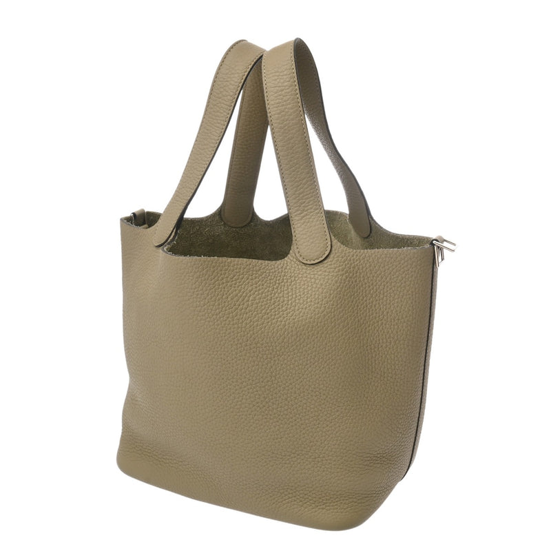 HERMES エルメス ピコタンロック MM セージ Z刻印(2021年頃) レディース トリヨンクレマンス ハンドバッグ Aランク 中古 銀蔵