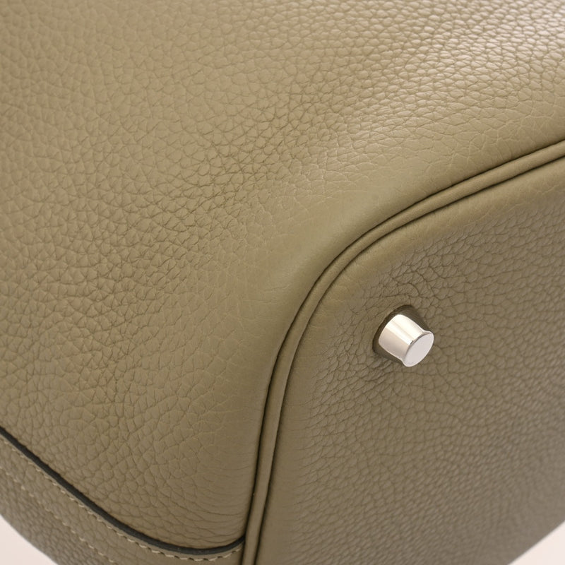 HERMES エルメス ピコタンロック MM セージ Z刻印(2021年頃) レディース トリヨンクレマンス ハンドバッグ Aランク 中古 銀蔵