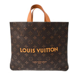 LOUIS VUITTON ルイヴィトン モノグラム ショッパートート MM ブラウン M24457 レディース カーフレザー トートバッグ 新同 中古 銀蔵