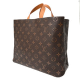 LOUIS VUITTON ルイヴィトン モノグラム ショッパートート MM ブラウン M24457 レディース カーフレザー トートバッグ 新同 中古 銀蔵