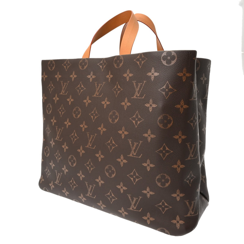 LOUIS VUITTON ルイヴィトン モノグラム ショッパートート MM ブラウン M24457 レディース カーフレザー トートバッグ 新同 中古 銀蔵