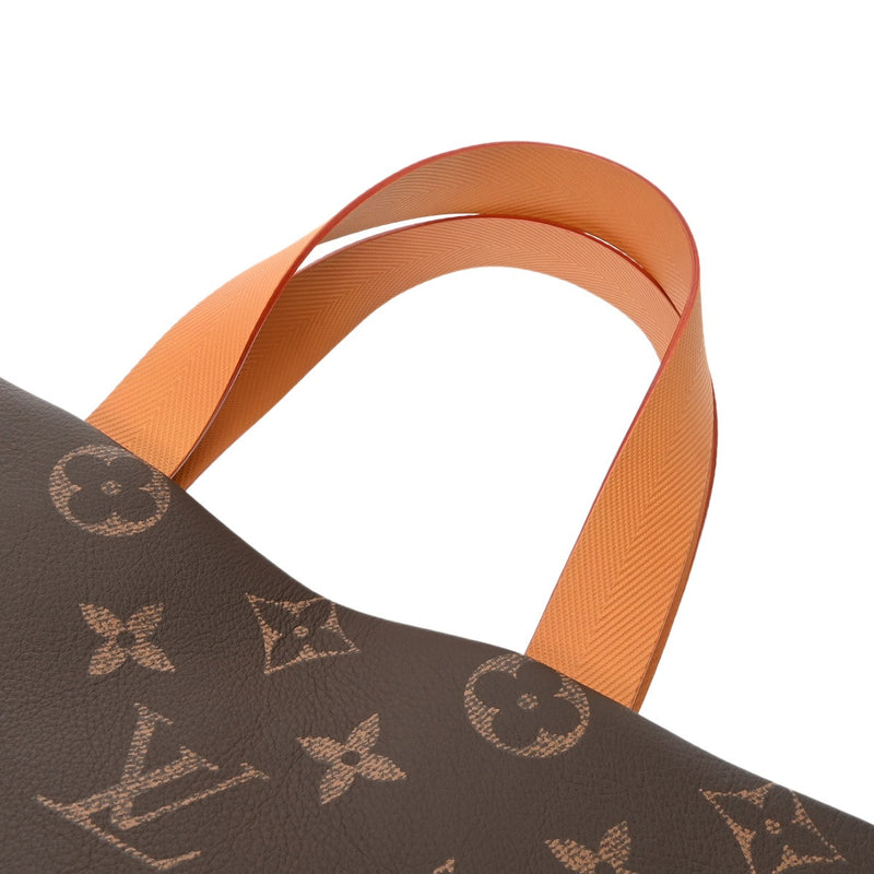 LOUIS VUITTON ルイヴィトン モノグラム ショッパートート MM ブラウン M24457 レディース カーフレザー トートバッグ 新同 中古 銀蔵
