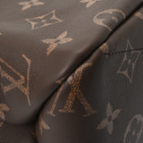 LOUIS VUITTON ルイヴィトン モノグラム ショッパートート MM ブラウン M24457 レディース カーフレザー トートバッグ 新同 中古 銀蔵