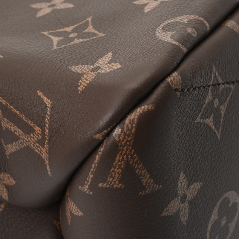 LOUIS VUITTON ルイヴィトン モノグラム ショッパートート MM ブラウン M24457 レディース カーフレザー トートバッグ 新同 中古 銀蔵