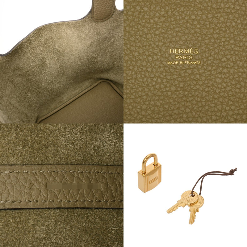 HERMES エルメス ピコタンロック MM セージ Z刻印(2021年頃) レディース トリヨンクレマンス ハンドバッグ Aランク 中古 銀蔵
