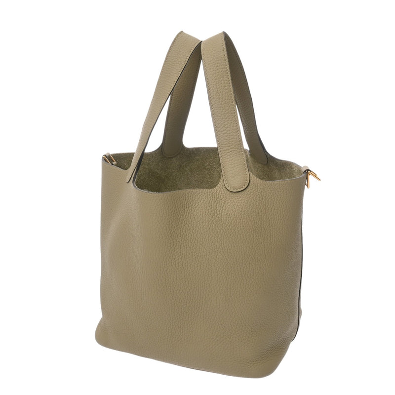 HERMES エルメス ピコタンロック MM セージ Z刻印(2021年頃) レディース トリヨンクレマンス ハンドバッグ Aランク 中古 銀蔵