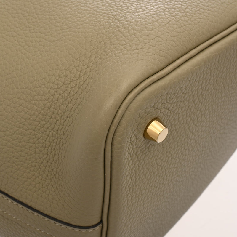 HERMES エルメス ピコタンロック MM セージ Z刻印(2021年頃) レディース トリヨンクレマンス ハンドバッグ Aランク 中古 銀蔵