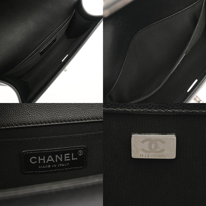 CHANEL シャネル ボーイシャネル ハンドバッグ 25cm ブラック A67086 レディース カーフスキン ショルダーバッグ Aランク 中古 銀蔵
