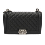 CHANEL シャネル ボーイシャネル ハンドバッグ 25cm ブラック A67086 レディース カーフスキン ショルダーバッグ Aランク 中古 銀蔵