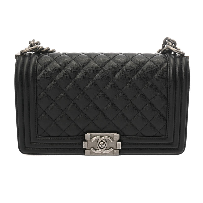 CHANEL シャネル ボーイシャネル ハンドバッグ 25cm ブラック A67086 レディース カーフスキン ショルダーバッグ Aランク 中古 銀蔵