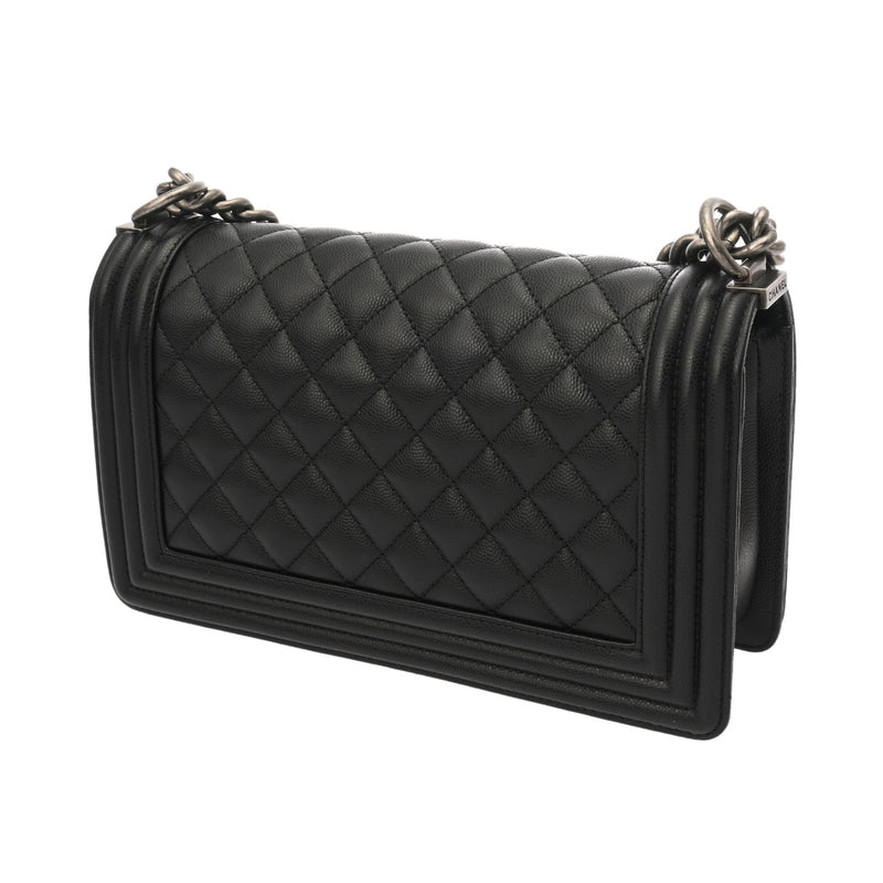 CHANEL シャネル ボーイシャネル ハンドバッグ 25cm ブラック A67086 レディース カーフスキン ショルダーバッグ Aランク 中古 銀蔵