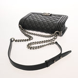 CHANEL シャネル ボーイシャネル ハンドバッグ 25cm ブラック A67086 レディース カーフスキン ショルダーバッグ Aランク 中古 銀蔵