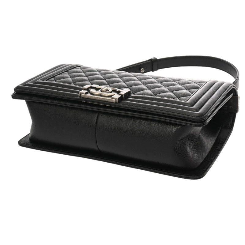 CHANEL シャネル ボーイシャネル ハンドバッグ 25cm ブラック A67086 レディース カーフスキン ショルダーバッグ Aランク 中古 銀蔵