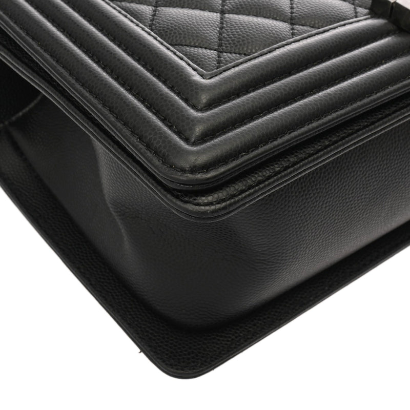 CHANEL シャネル ボーイシャネル ハンドバッグ 25cm ブラック A67086 レディース カーフスキン ショルダーバッグ Aランク 中古 銀蔵