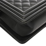 CHANEL シャネル ボーイシャネル ハンドバッグ 25cm ブラック A67086 レディース カーフスキン ショルダーバッグ Aランク 中古 銀蔵