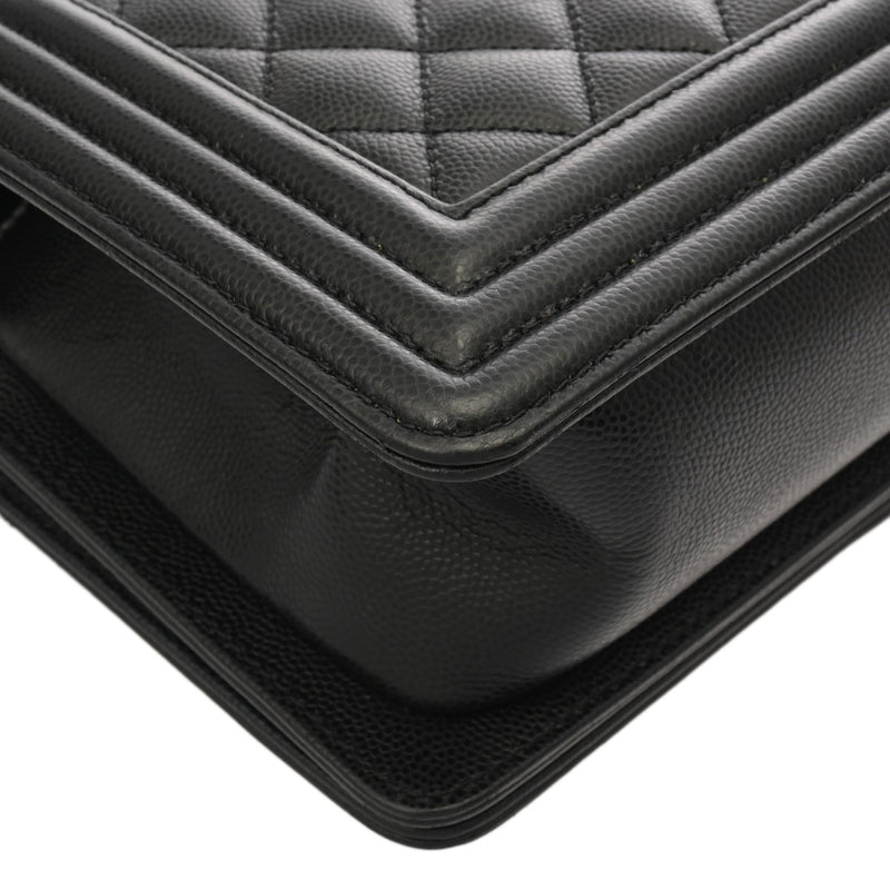 CHANEL シャネル ボーイシャネル ハンドバッグ 25cm ブラック A67086 レディース カーフスキン ショルダーバッグ Aランク 中古 銀蔵