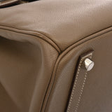 HERMES エルメス バーキン 35 エトゥープ □N刻印(2010年頃) ユニセックス ヴォーエプソン ハンドバッグ Aランク 中古 銀蔵