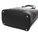 CHANEL シャネル カンボンライン ミディアムトート ブラック×ブラック A25167 レディース ラムスキン トートバッグ Aランク 中古 銀蔵