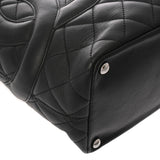 CHANEL シャネル カンボンライン ミディアムトート ブラック×ブラック A25167 レディース ラムスキン トートバッグ Aランク 中古 銀蔵