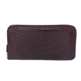 HERMES エルメス アザップロング アメジスト □O刻印(2011年頃) レディース アリゲーターマット 長財布 ABランク 中古 銀蔵