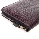 HERMES エルメス アザップロング アメジスト □O刻印(2011年頃) レディース アリゲーターマット 長財布 ABランク 中古 銀蔵